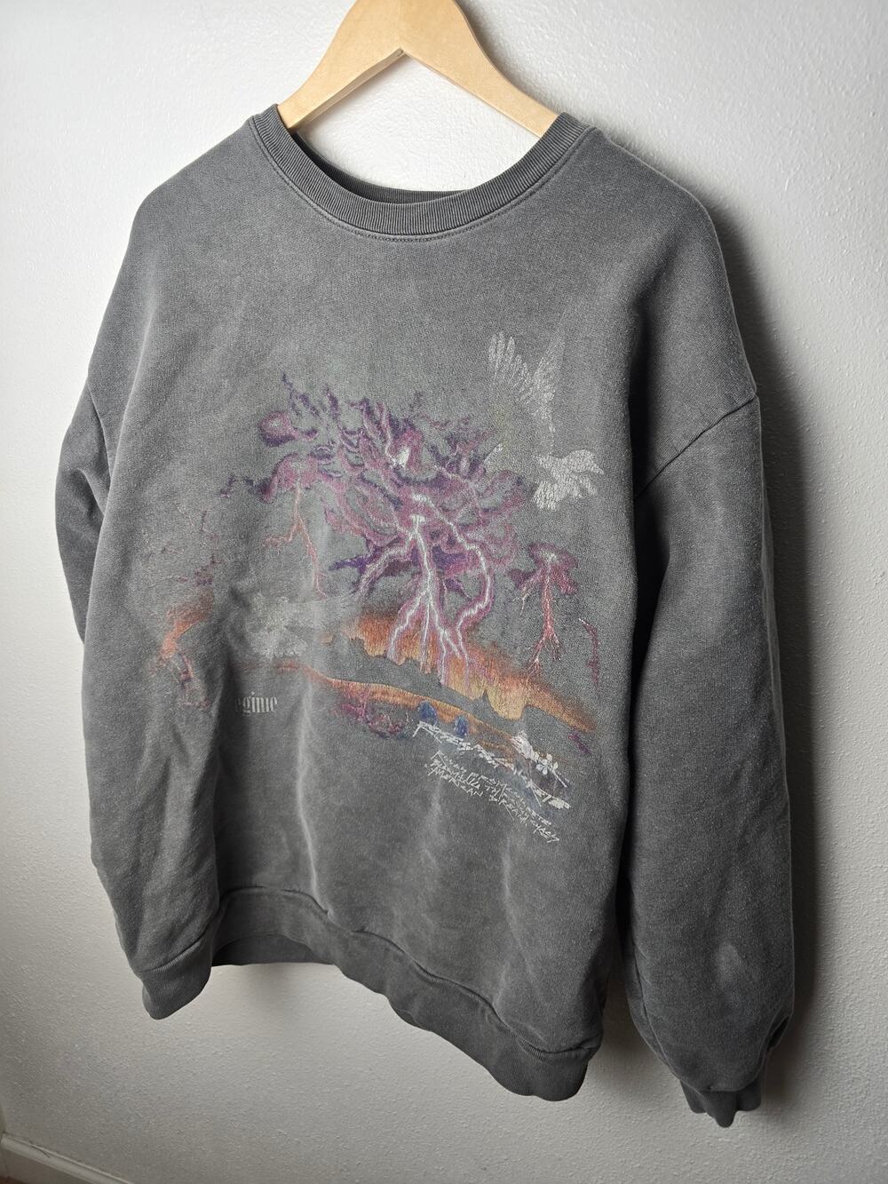 Civil Regime Crewneck Sweatshirt Dove Faded